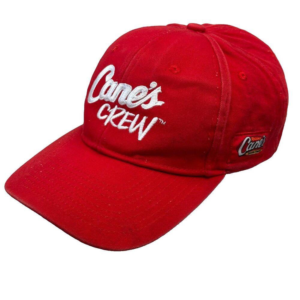 Cane's Crew - Raising Canes Chicken Fingers Hat Cap Red 100% Cotton One-Size